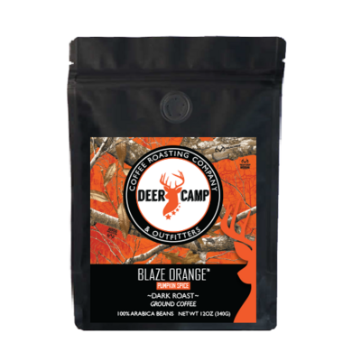 DEER CAMP COFFEE BLAZE ORANGE  12 oz. Pumpkin Spize Ground