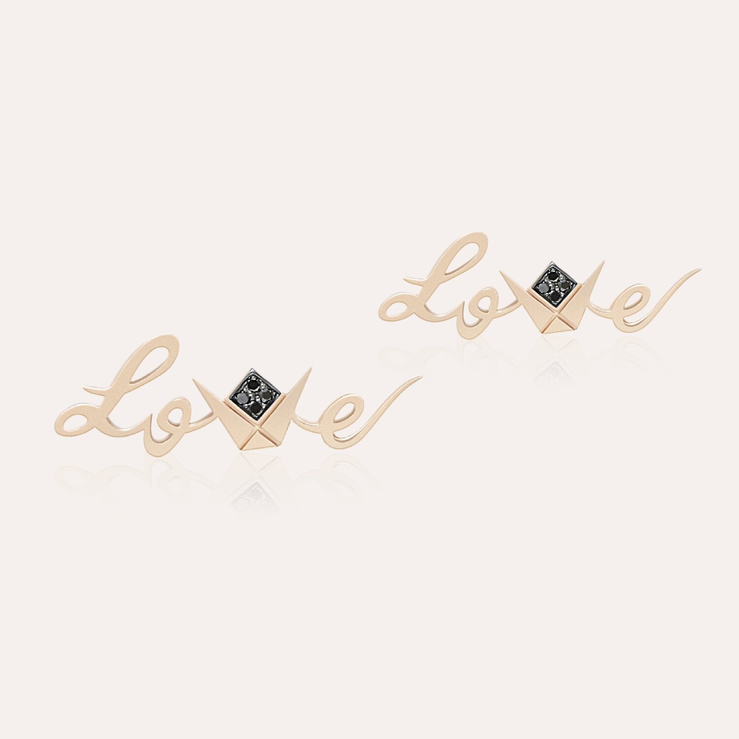 Emblem Love Earrings with Fancy Diamond