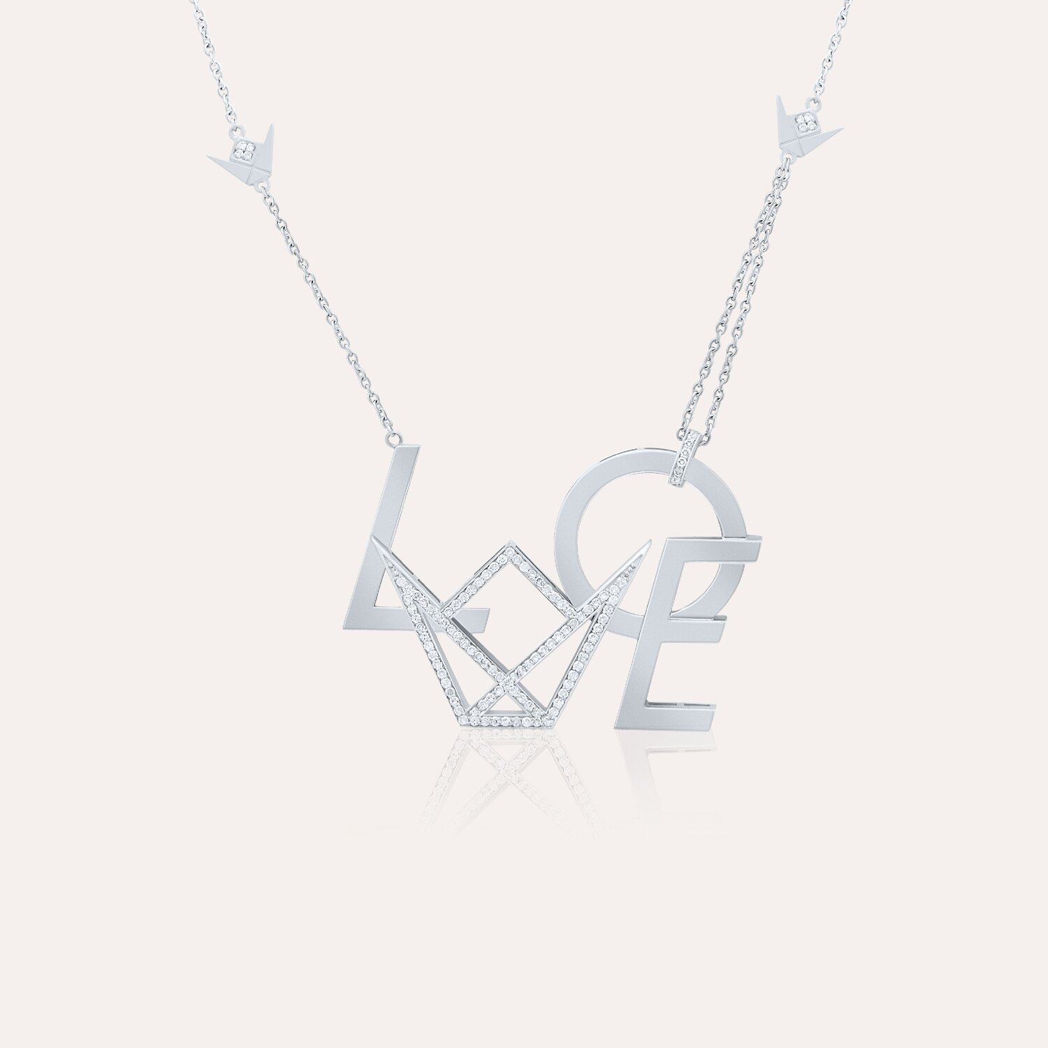 Emblem Diamond Necklace Love