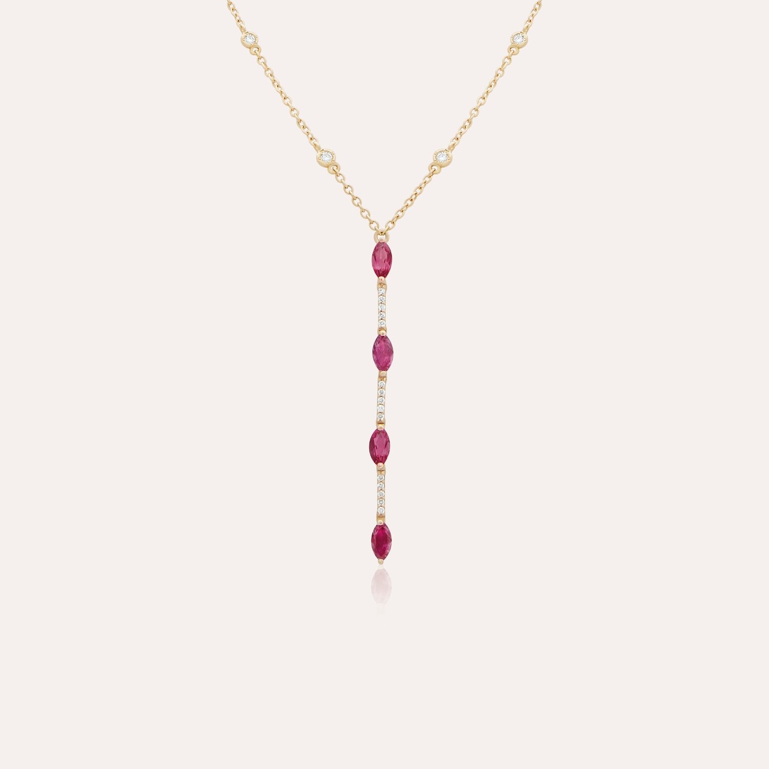 Eternal Diamond Necklace with Ruby