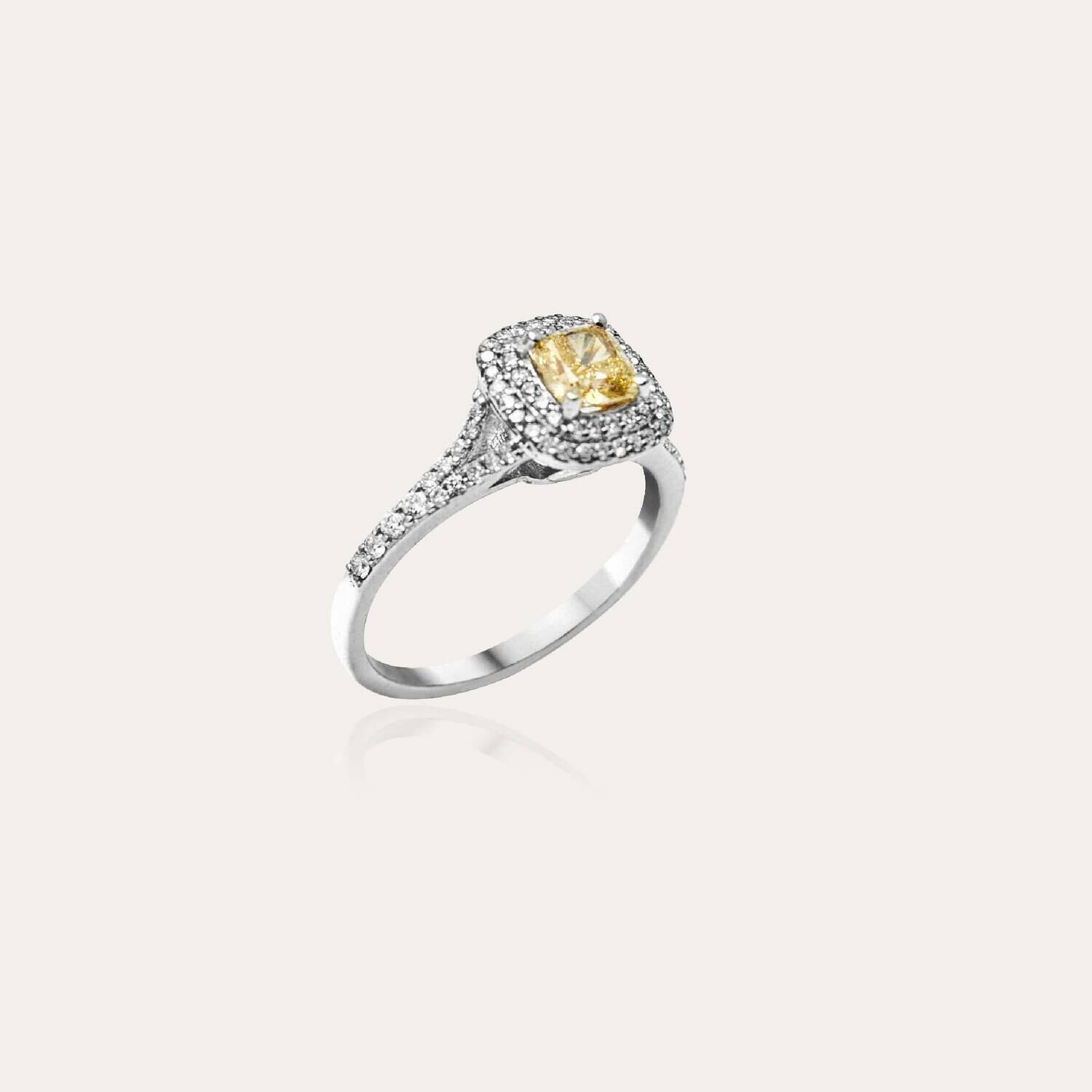 Eternal Diamond Ring with Yellow Diamond