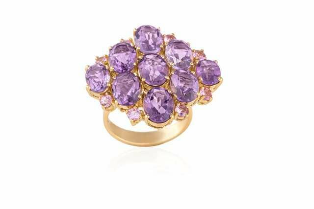 ShineStone Multicolor Ring Sapphire with Precious Colors