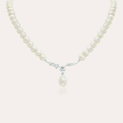 Eternal Diamond Necklace with Pearls