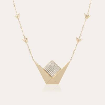 Emblem Pendant Pink Gold Diamond Emblem Pendant Pink Gold Diamond