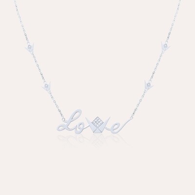 Love Pendant White Gold Diamond Love Pendant White Gold Diamond
