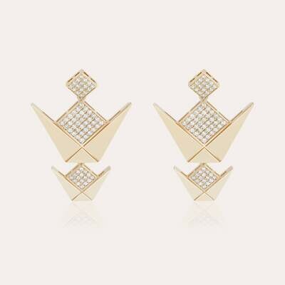 Emblem Earrings with White Diamond Emblem Earrings with White Diamond