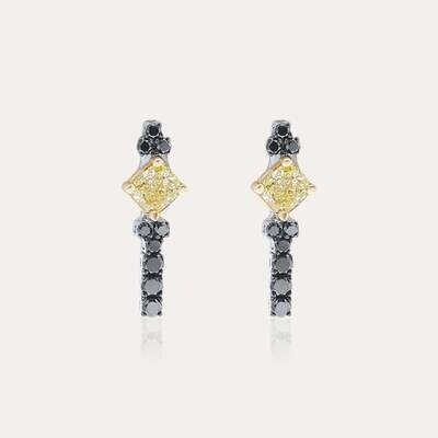 Eternal Diamond Earrings with Black and Yellow Eternal Diamond Earrings with Black and Yellow