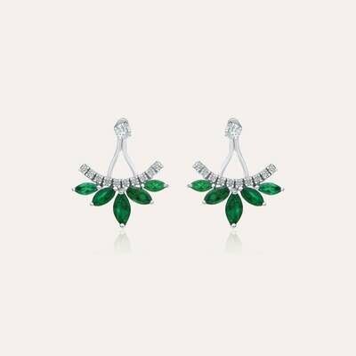 Eternal Diamond Earrings with Emerald Eternal Diamond Earrings with Emerald