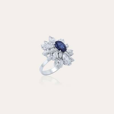 Eternal Diamond Ring with Sapphire Eternal Diamond Ring with Sapphire