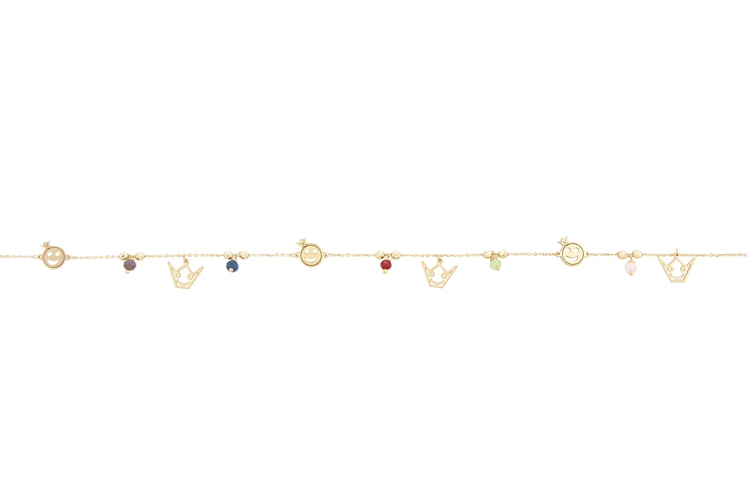 Anklet Gold with Semi Precious