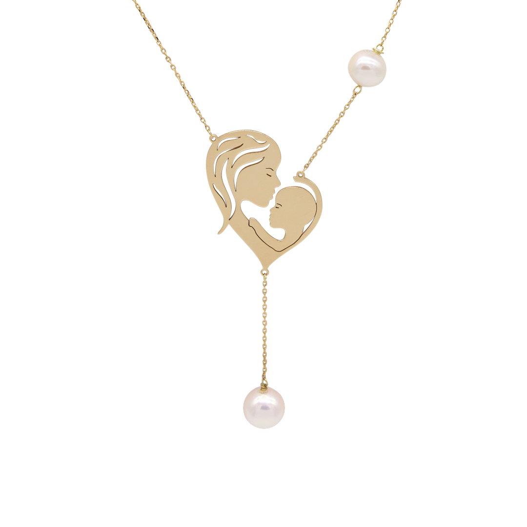 Devotion Gold Necklace with Pearls
