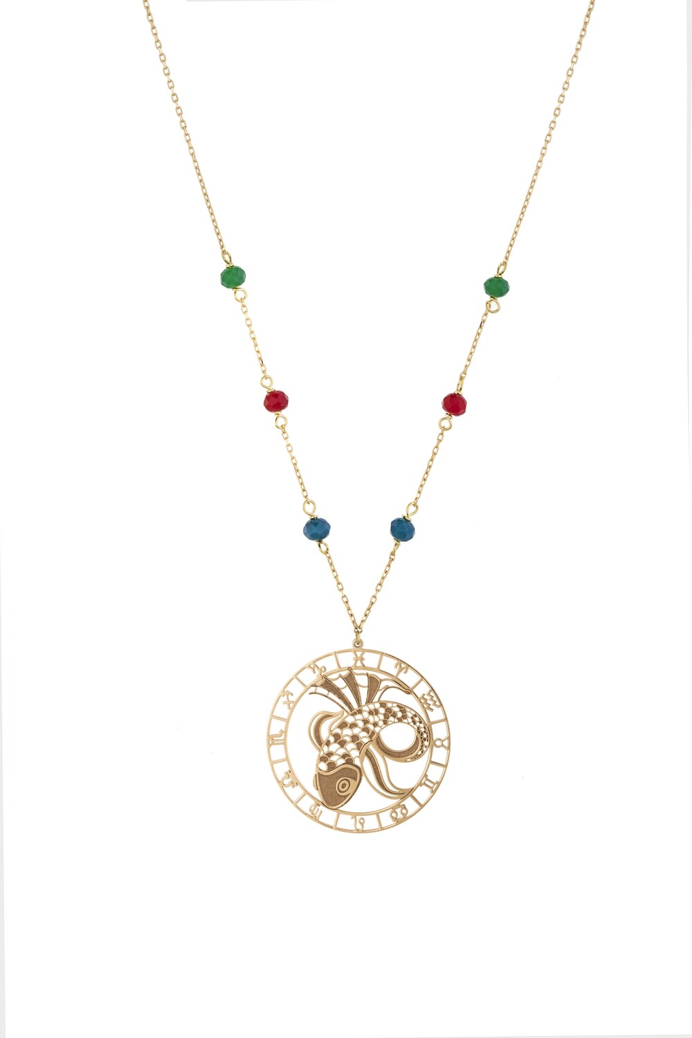 Zodiac Gold Necklace Pisces