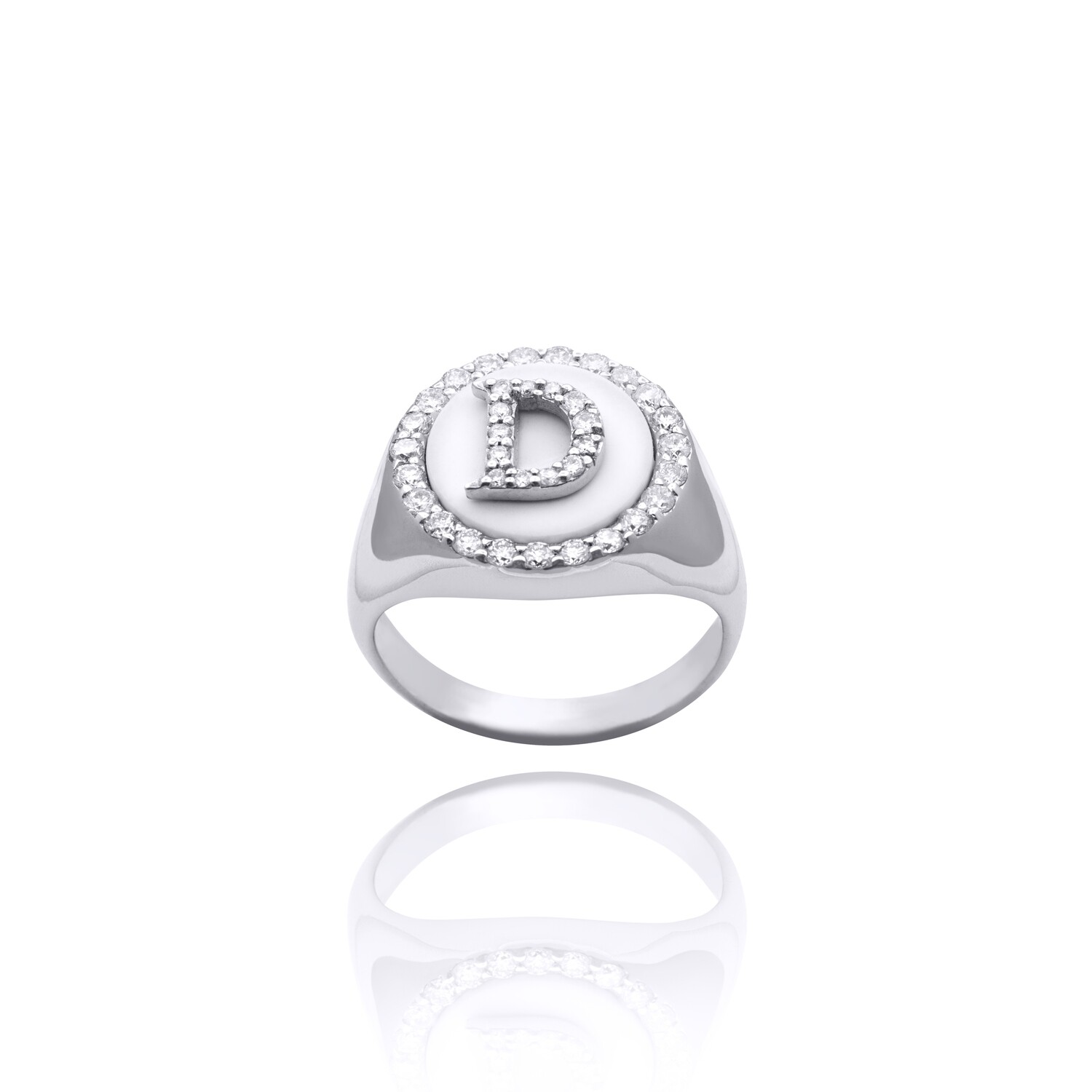 Initial Diamond Ring, D
