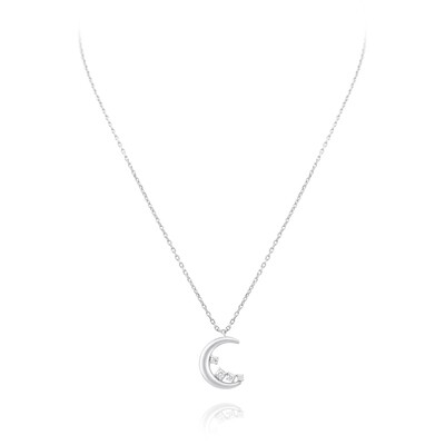 Eternal Diamond Moon Necklace