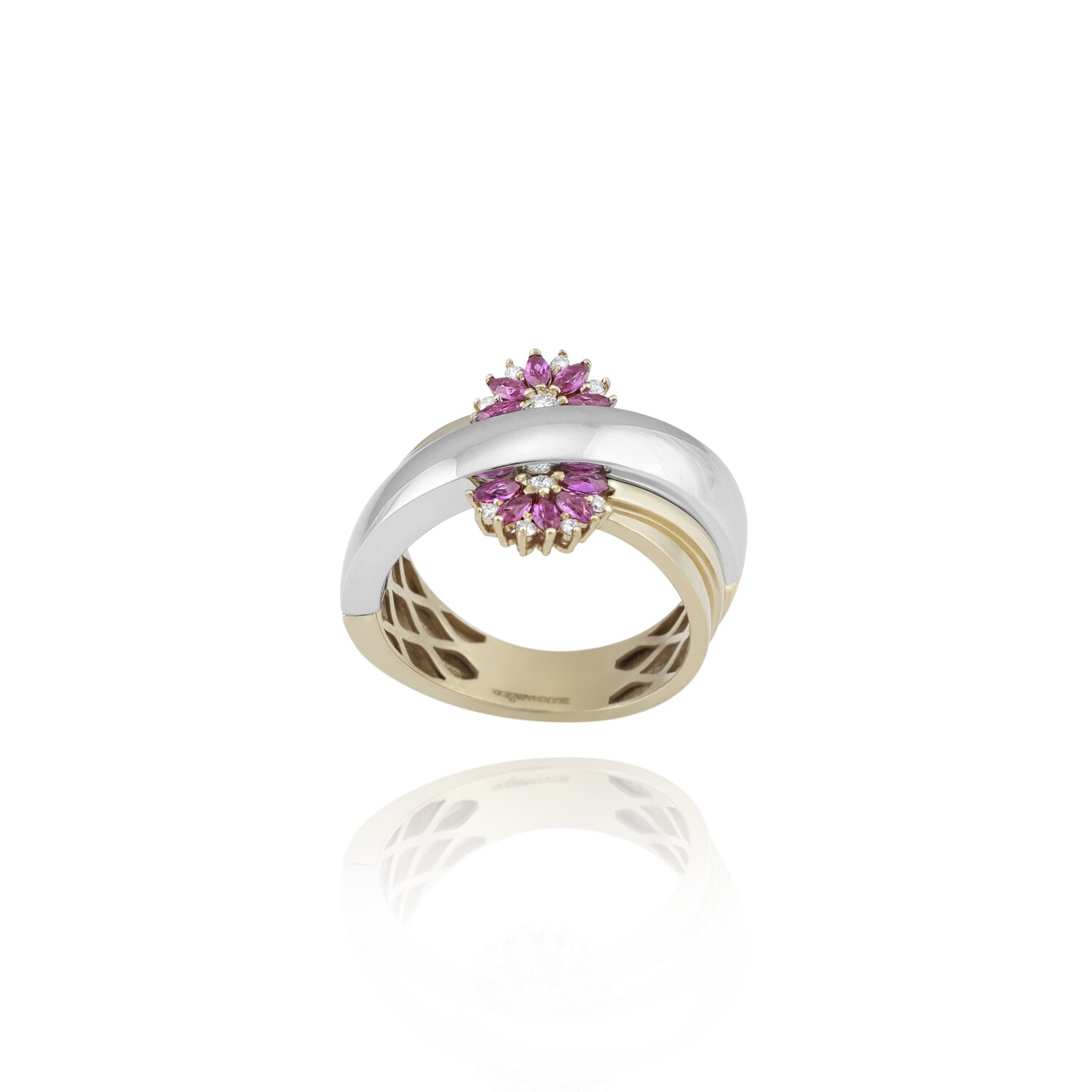Eternal Diamond Ring with Colored Stones