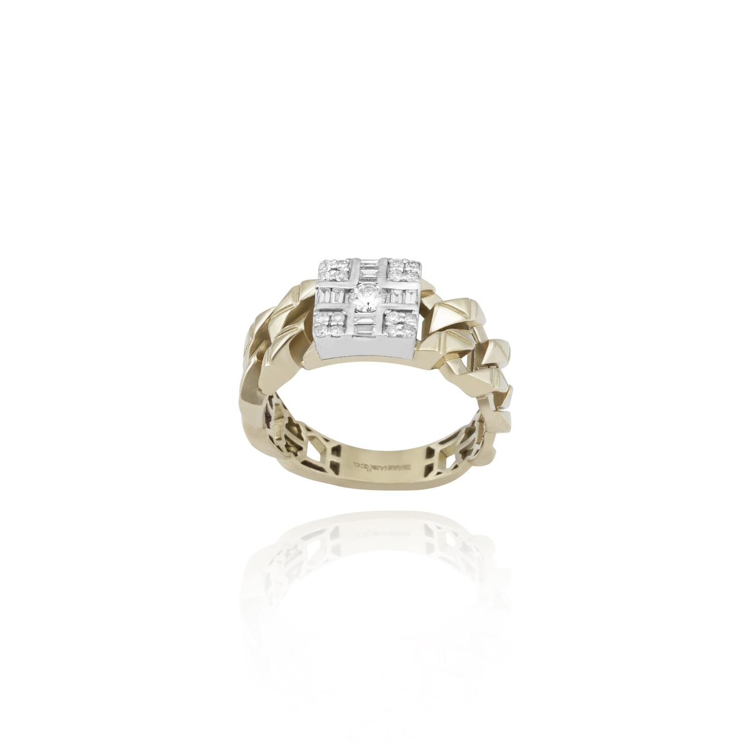 Eternal Diamond Chain Ring with Baguette