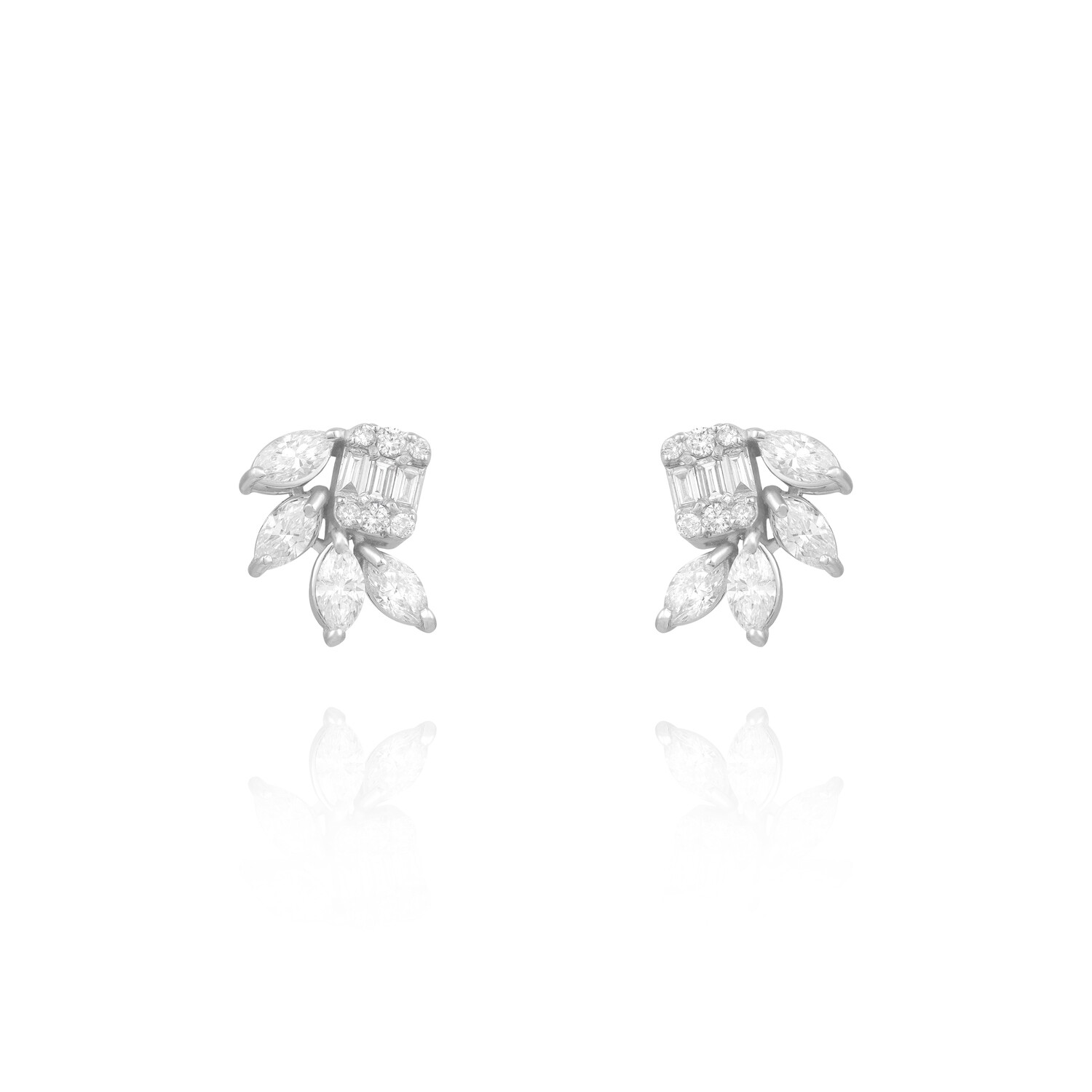 Eternal Diamond Earrings with Marquise and Baguette Diamond