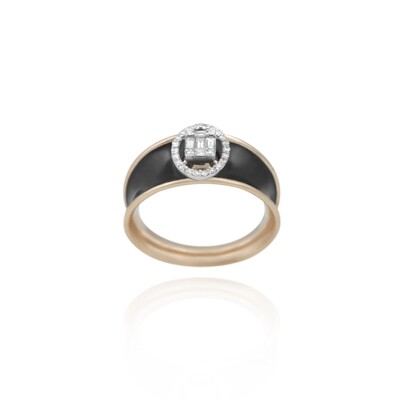 Eternal Diamond Ring with Baguette and Trapeze Diamond