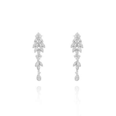 Bridal White Diamond Earrings