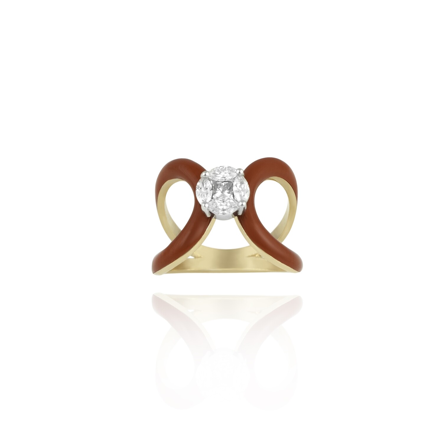 Eternal Diamond Ring with Enamel