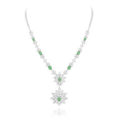 Eternal Diamond Necklace  with Emerald