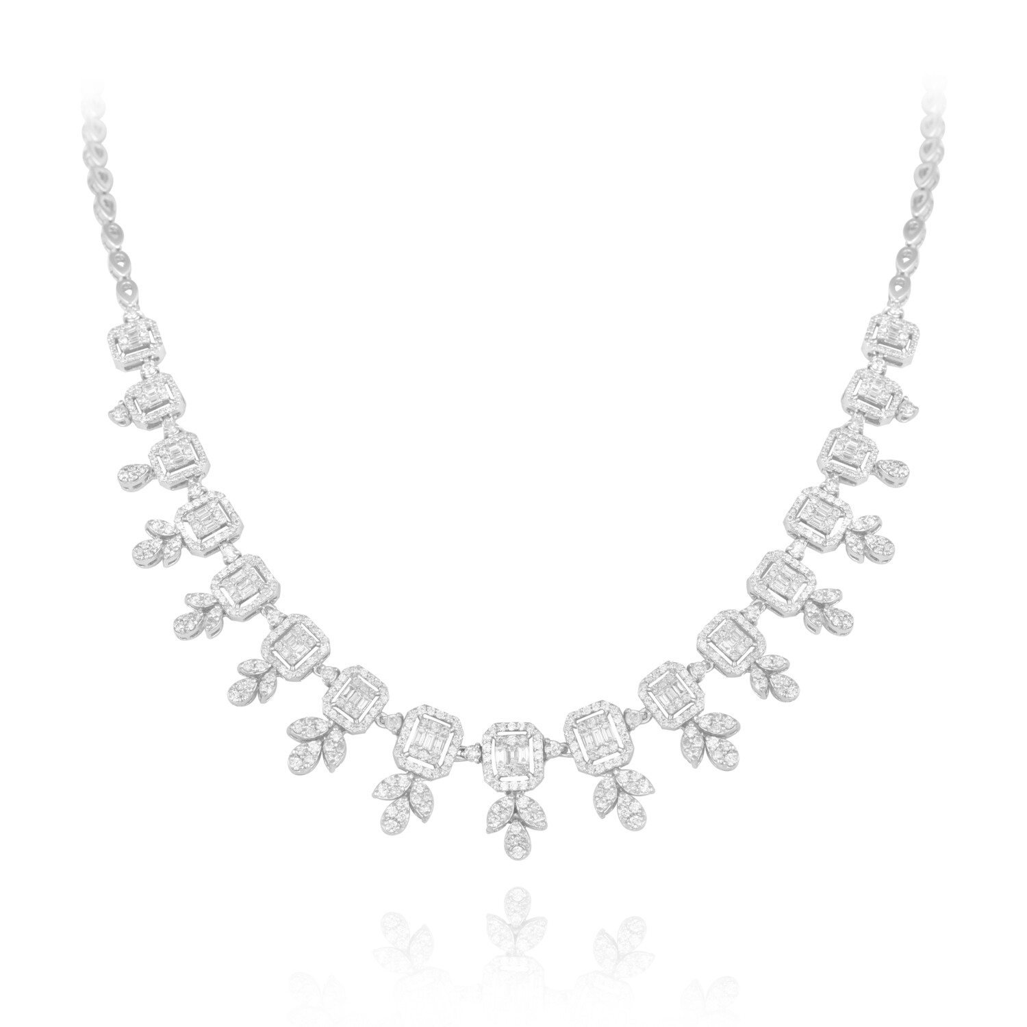 Eternal Diamond Necklace with Baguette