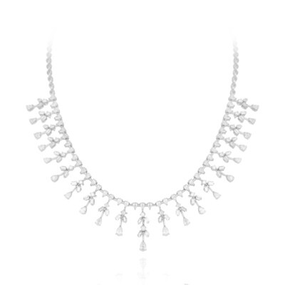 Eternal Diamond Necklace with Pear and Baguette Diamond
