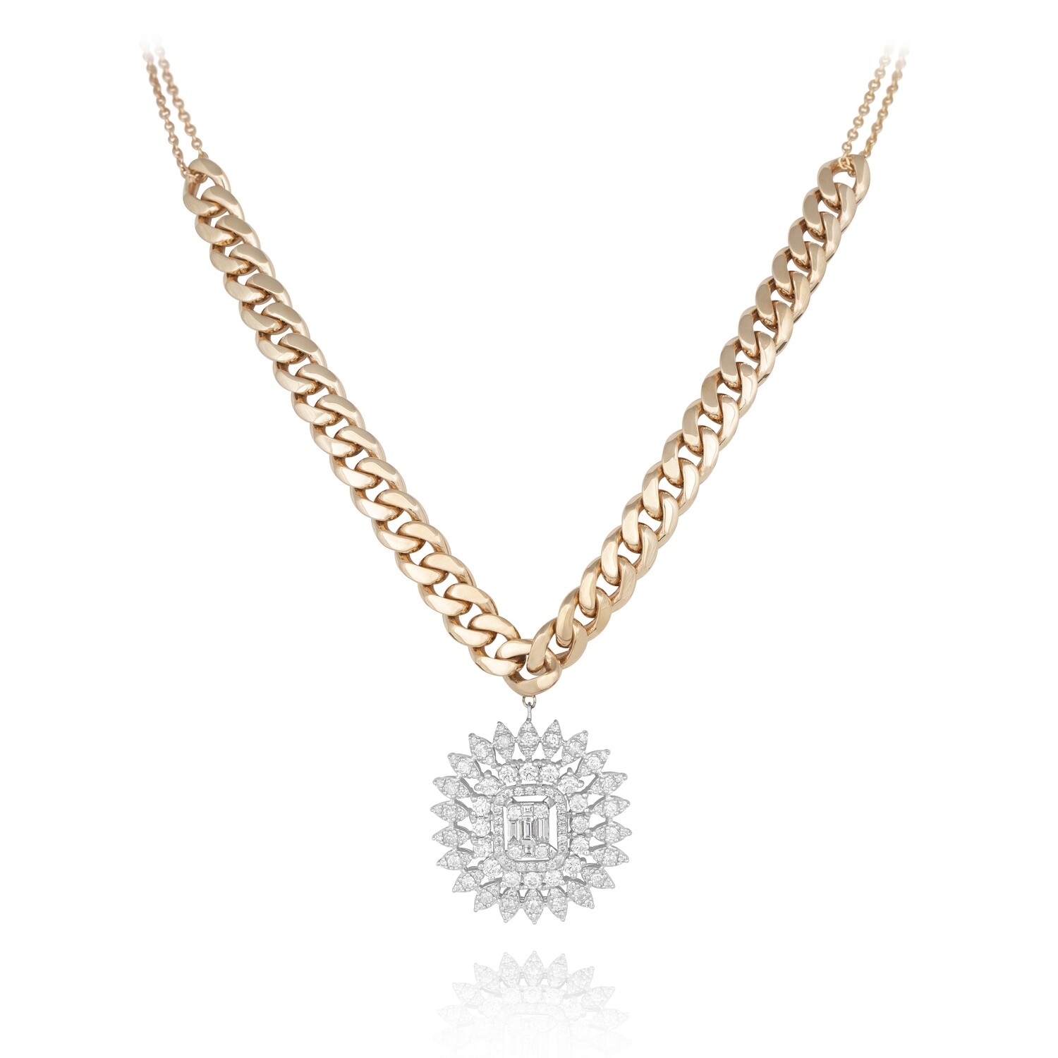 Eternal Diamond Chain Necklace with Baguette