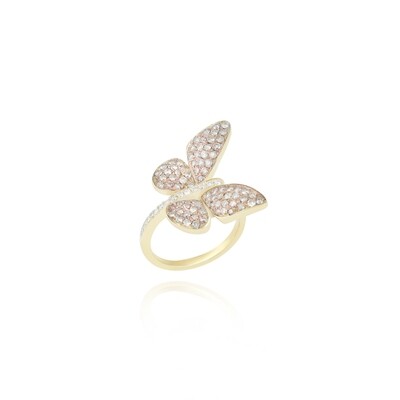 Butterfly Diamond Ring with Fancy Diamond