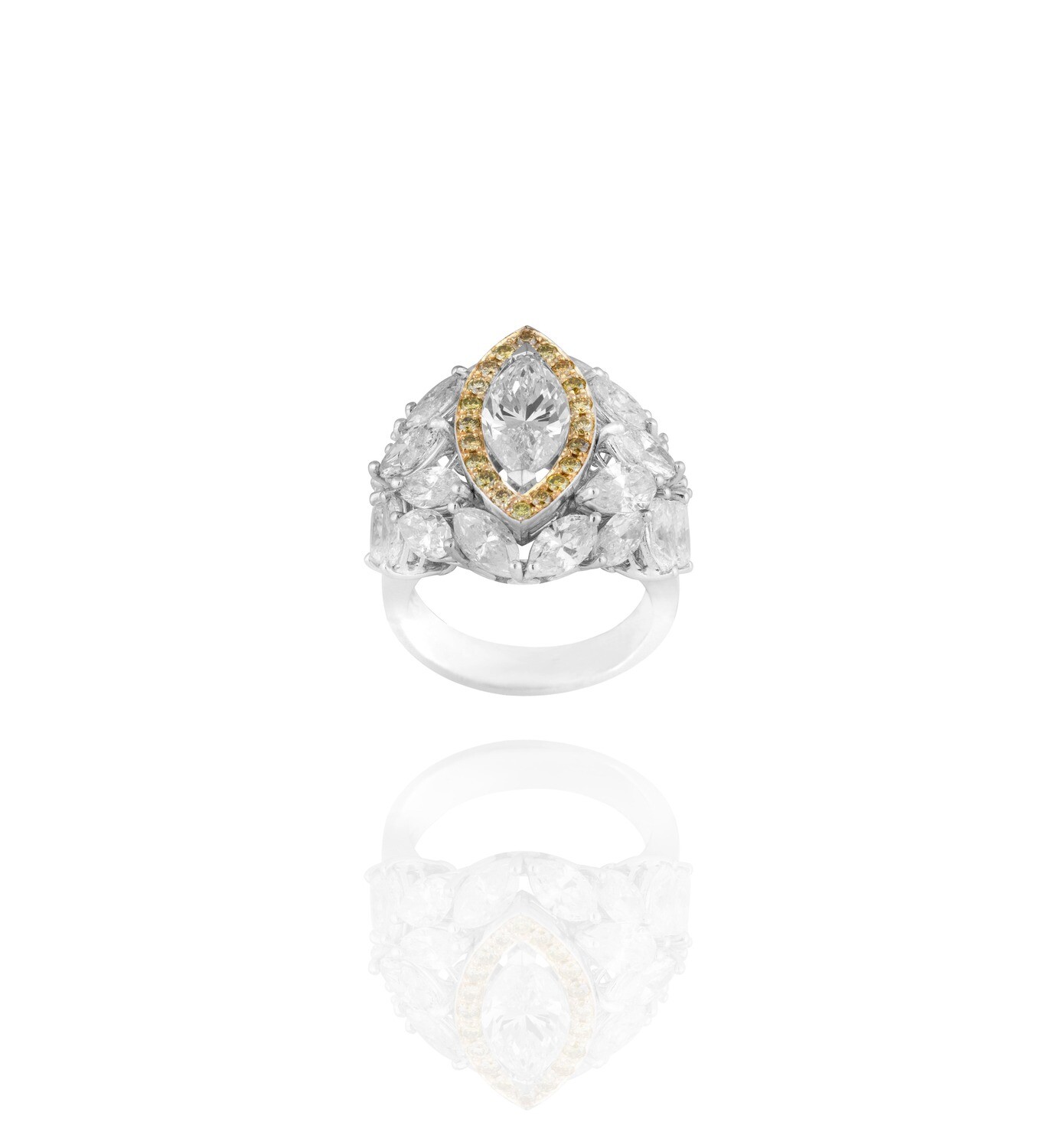Eternal Diamond Ring with Marquise and Fancy Diamond