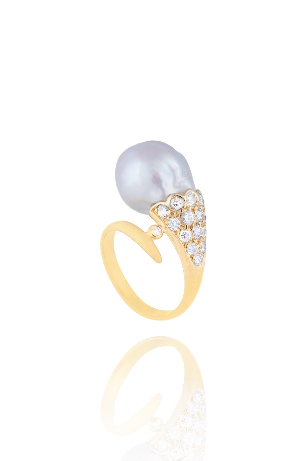 Eternal Diamond Ring with Pearl