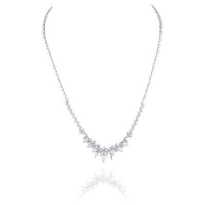Bridal Diamond Necklace with Marquise Diamond