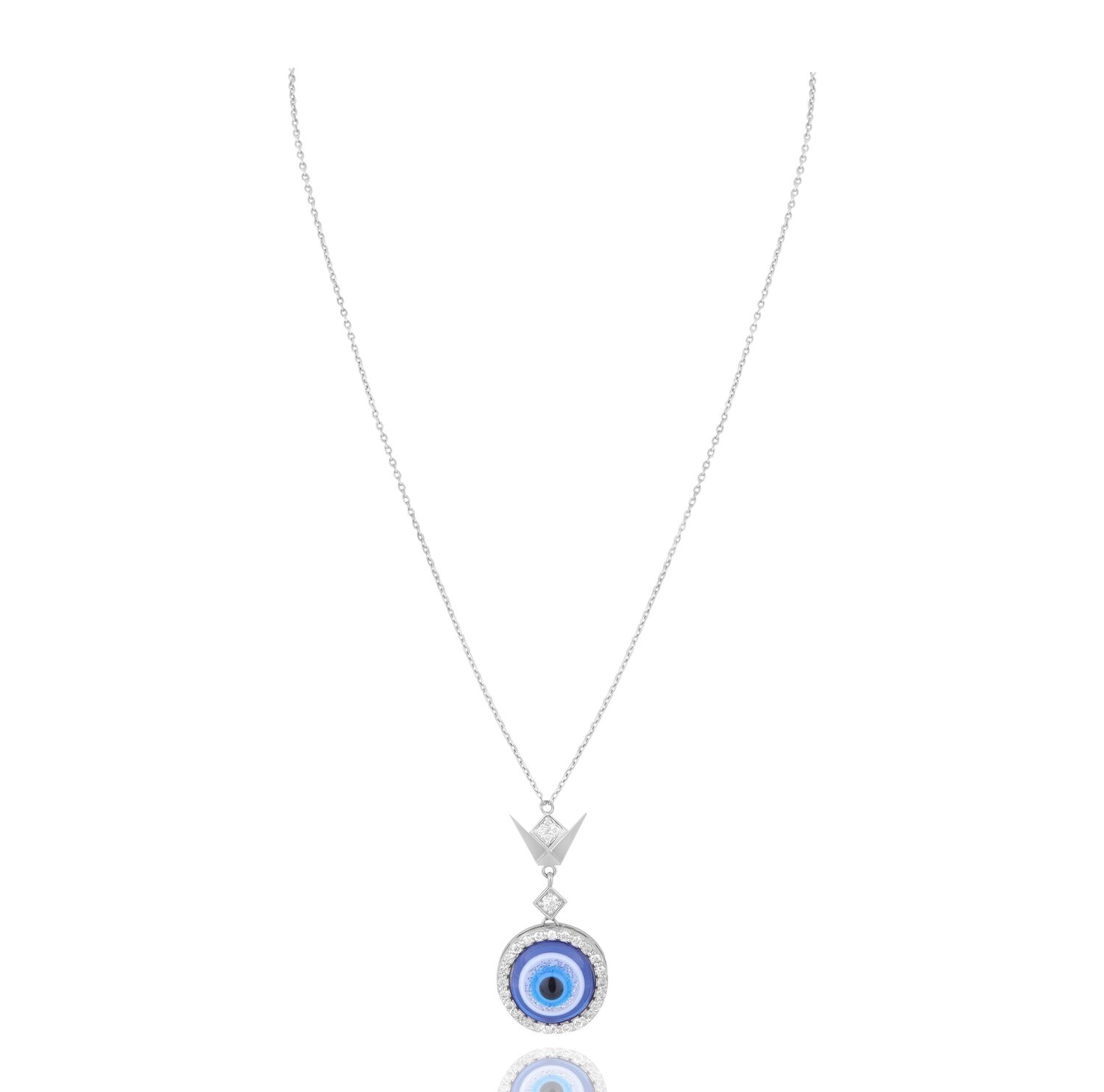 Eternal Diamond Evil Eye Necklace