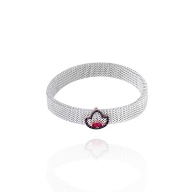 Lotus Fancy Diamond Bracelet with Stainless
