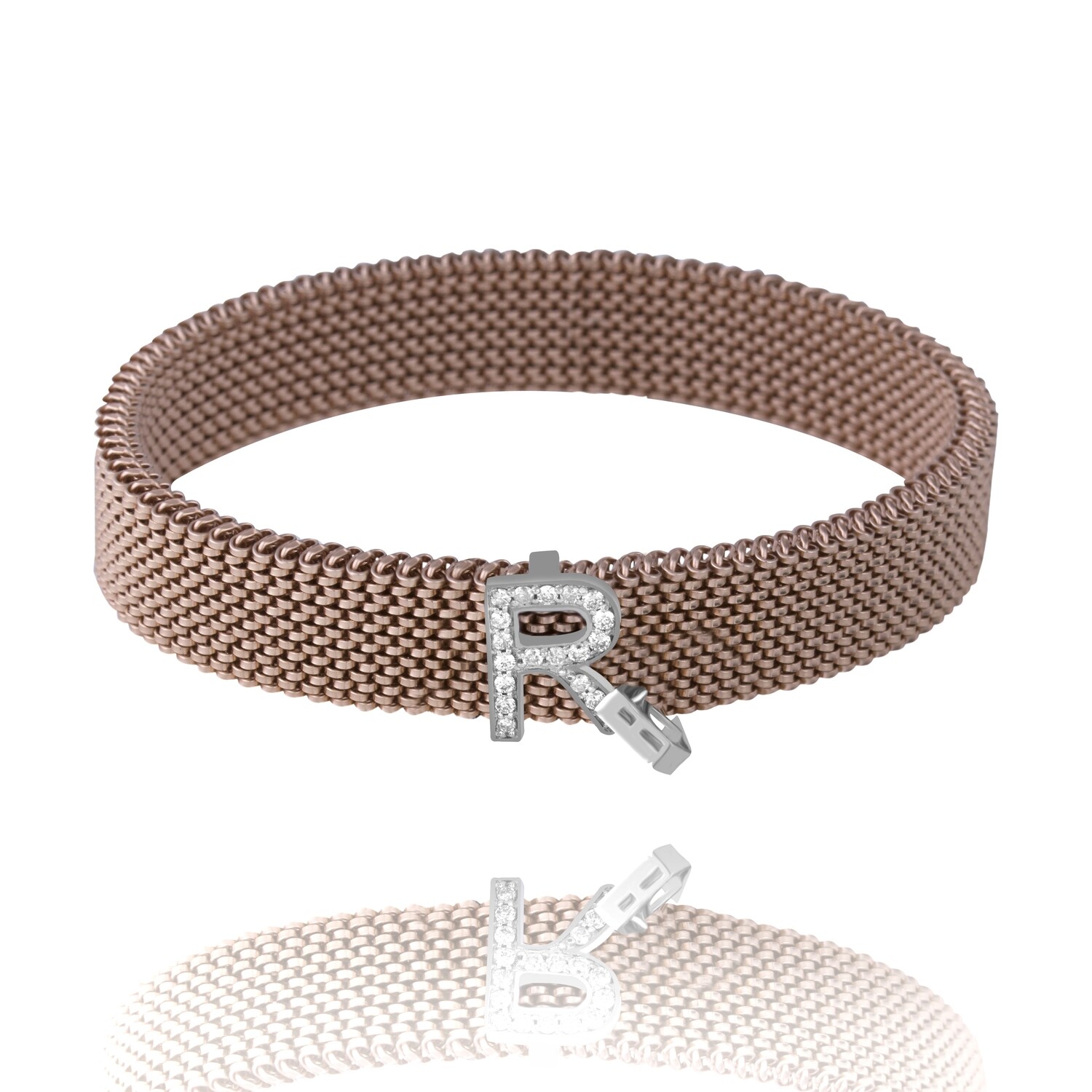 Initials Diamond Bracelet Letter R