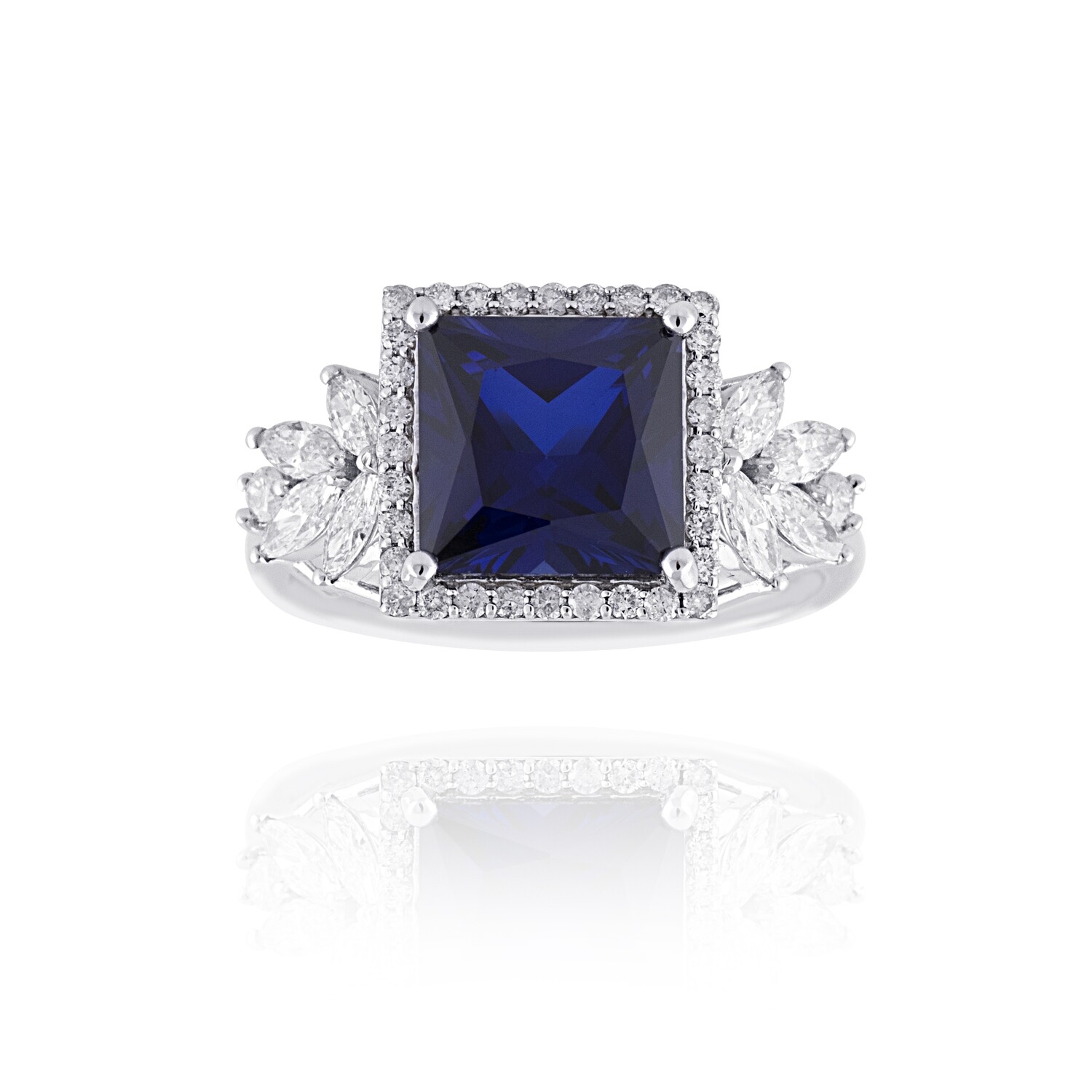 Eternal Diamond Ring with Marquise and Precious Stone
