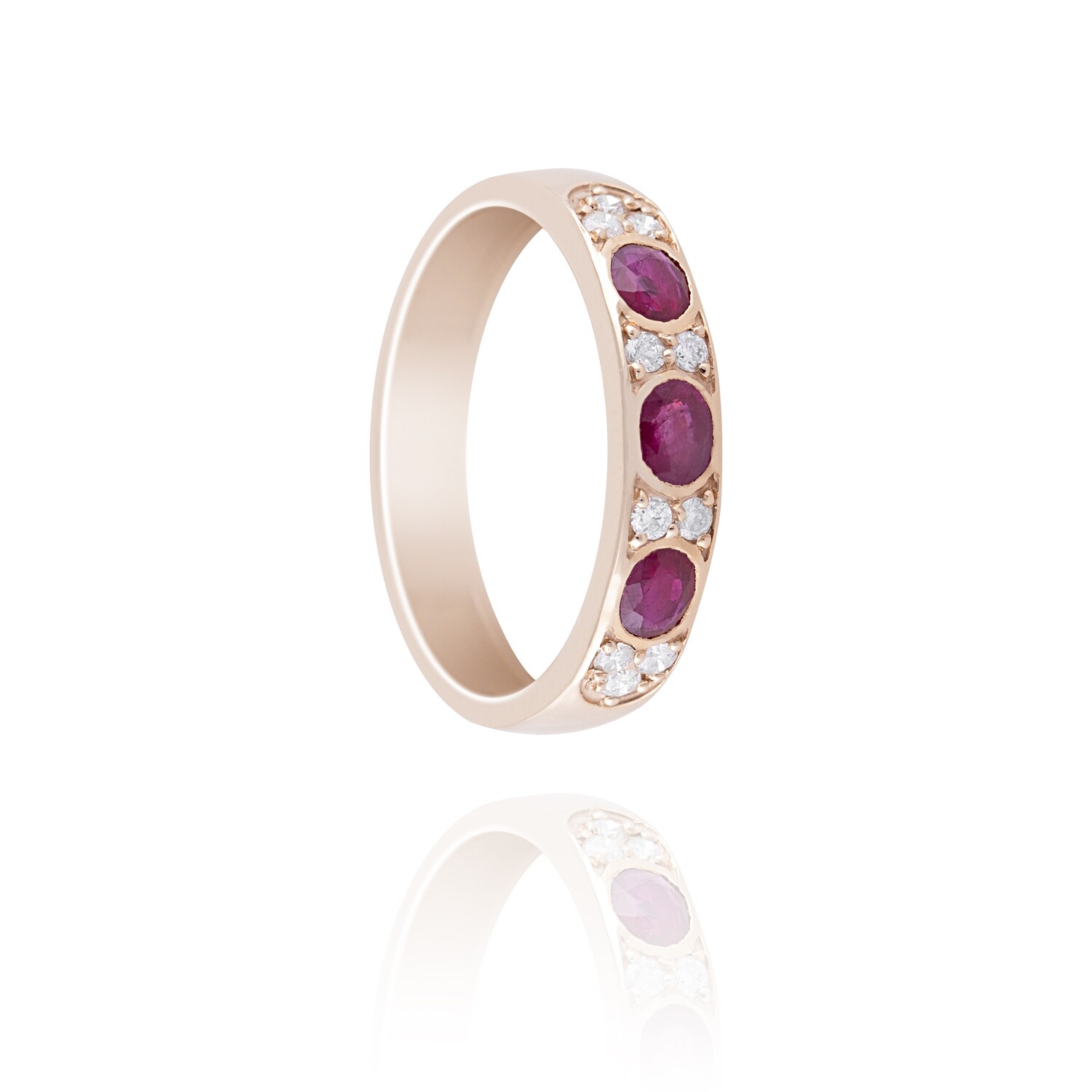Eternal Diamond Ring with Ruby