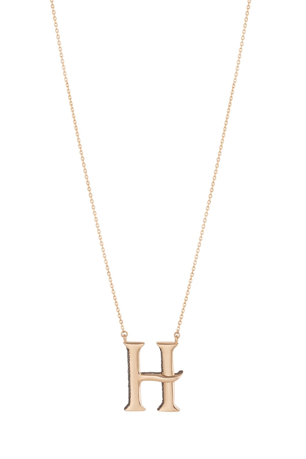 Initials Fancy Diamond Necklace, H
