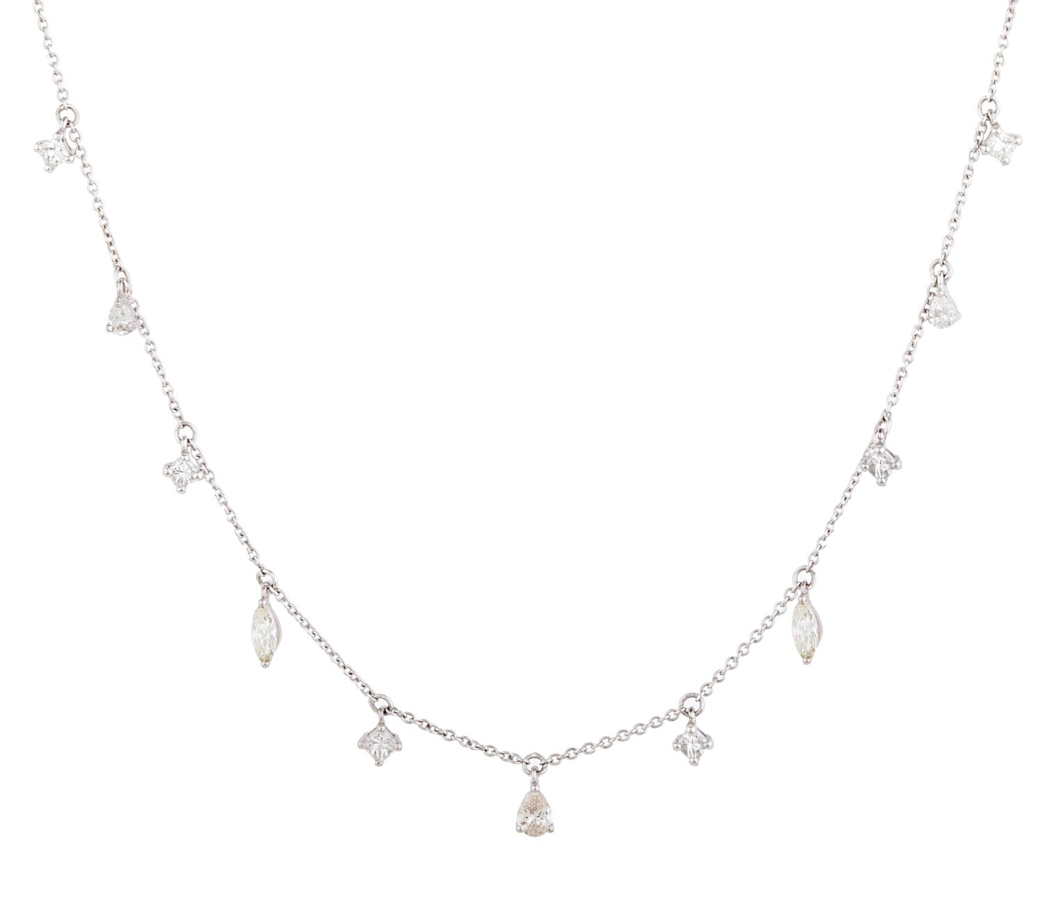 Eternal Diamond Necklace with Marquise, Pear and princess