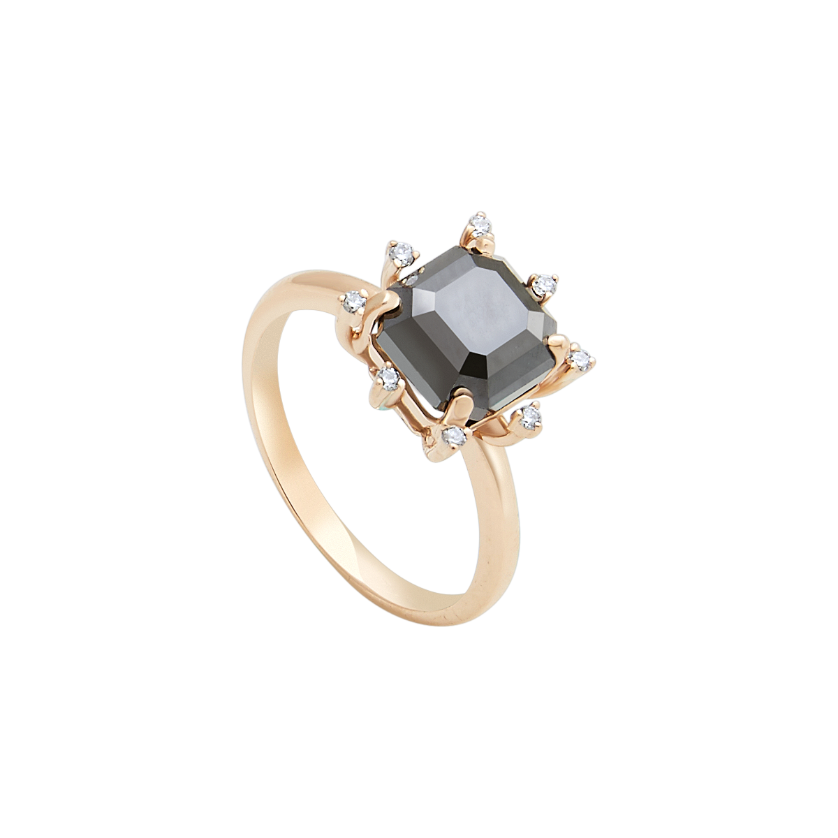 Eternal Diamond Ring with Center Black Diamond