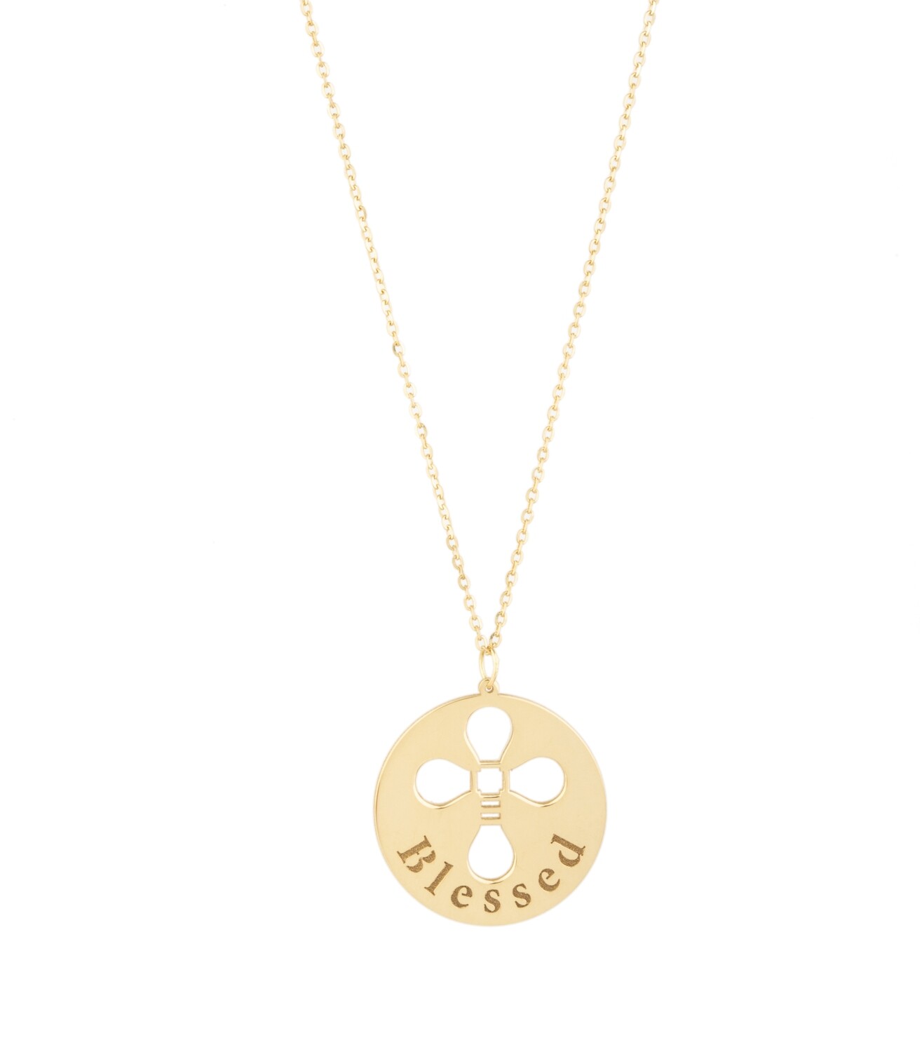 First Communion Cross Gold Necklace
