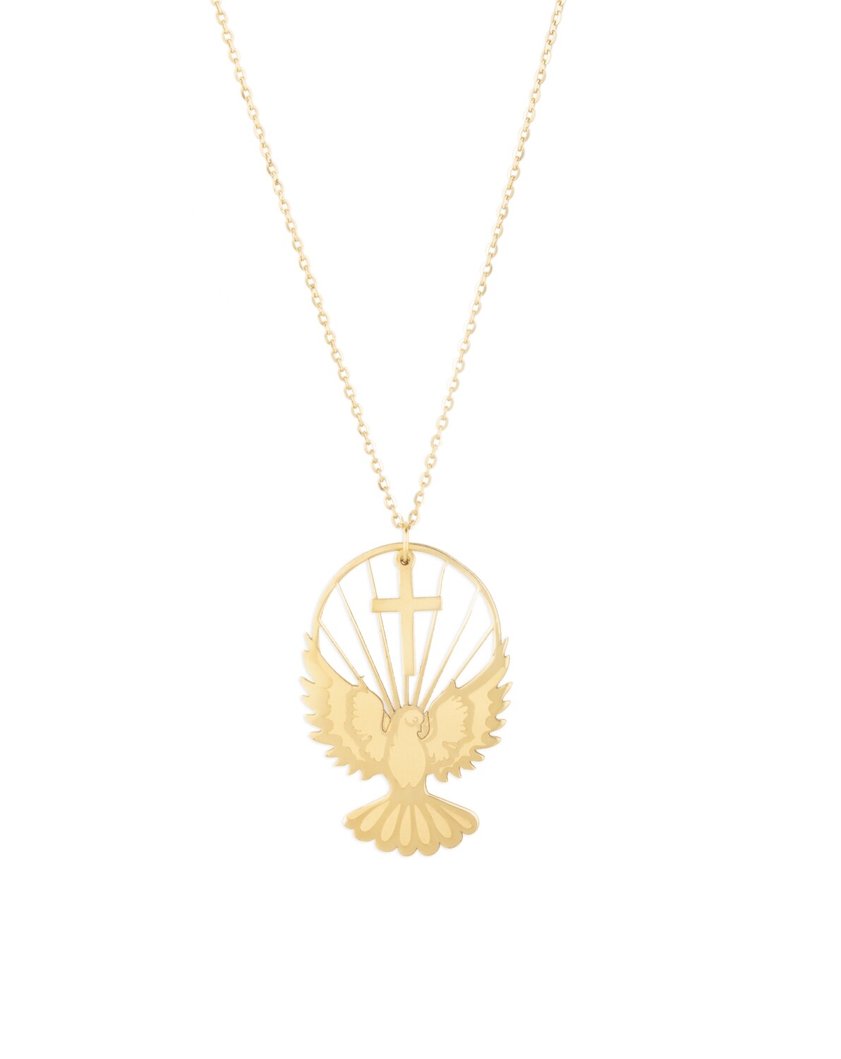 Cross Eagle Gold Necklace