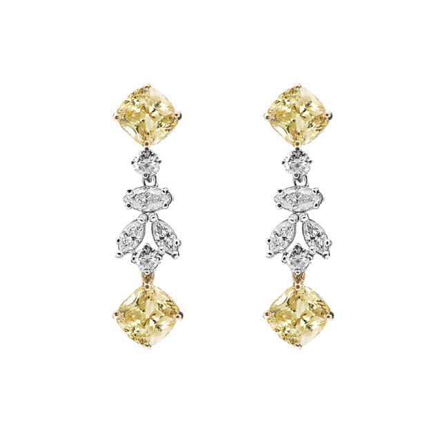 Eternal Diamond Earrings with Fancy Diamond