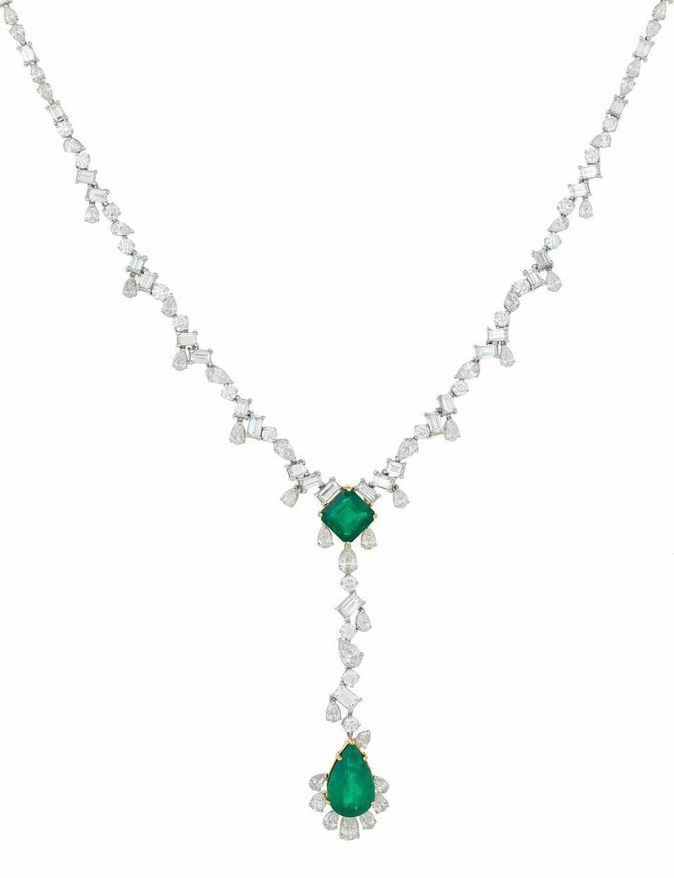 Eternal Diamond Necklace with Emerald
