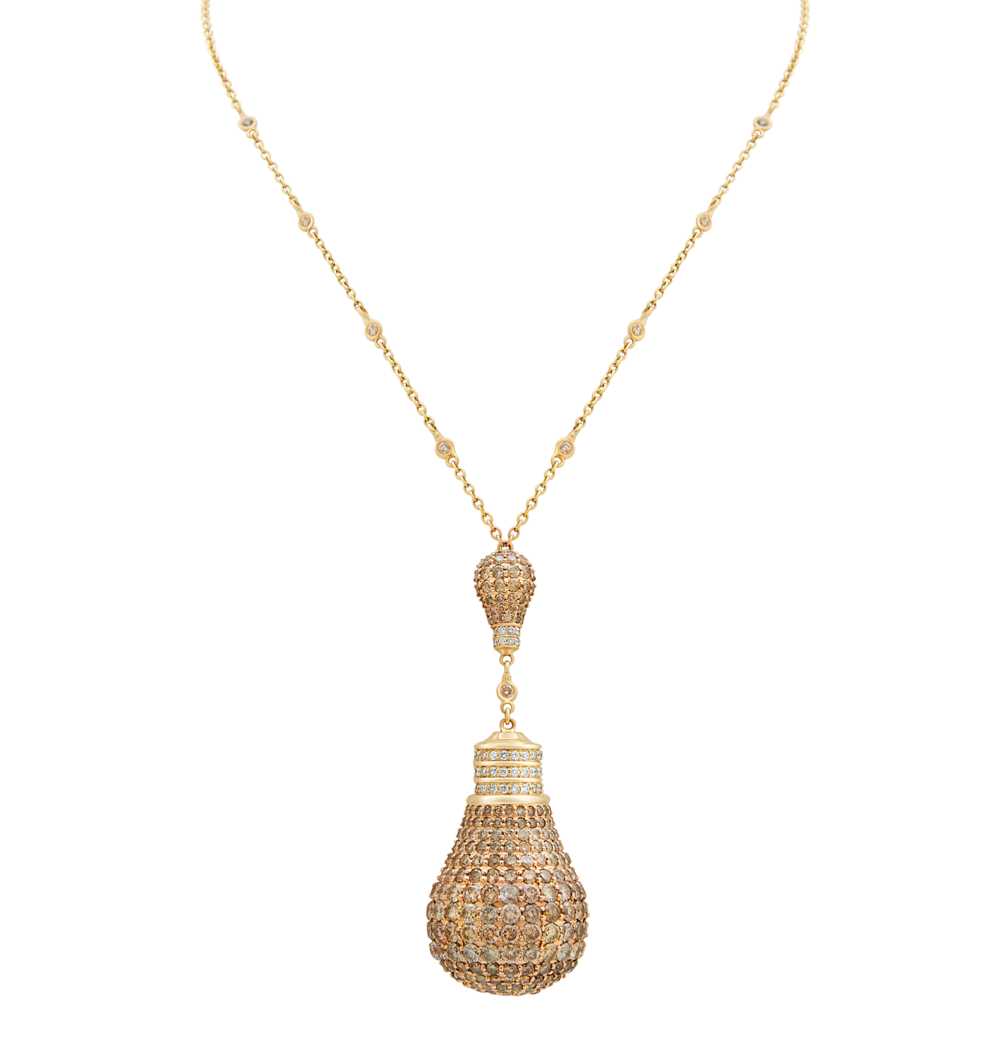 Light Diamond Necklace with Fancy Diamond