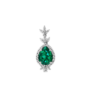 Eternal Diamond Earrings with Emerald center