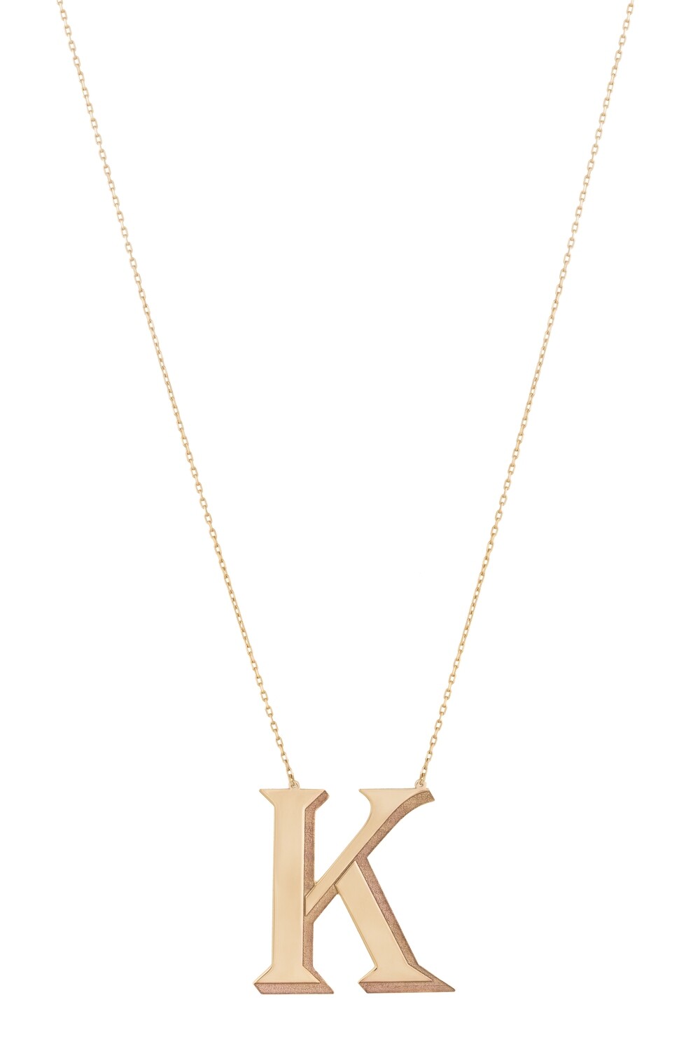 Initials Gold Necklace Letter K