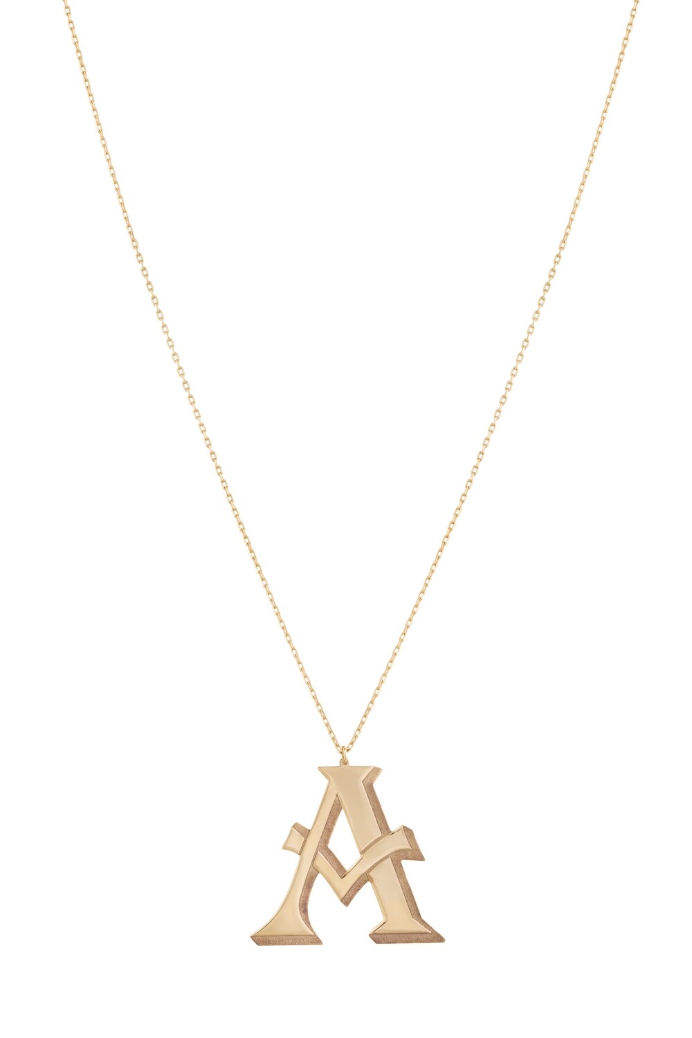 Initials Gold Necklace Letter A