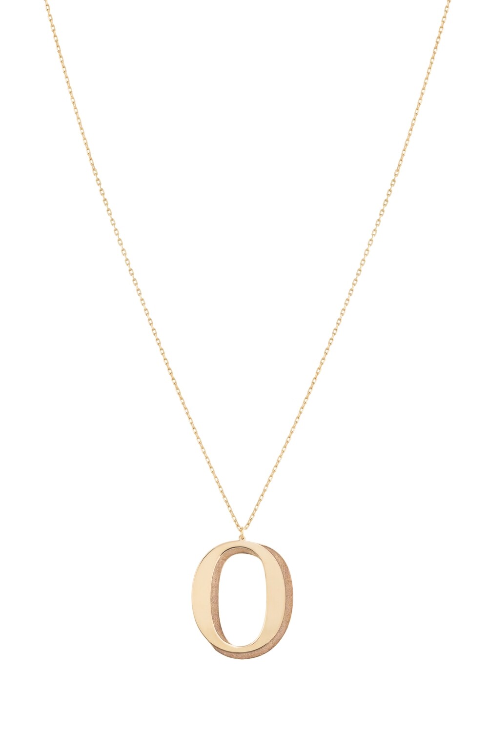 Initials Gold Necklace Letter O