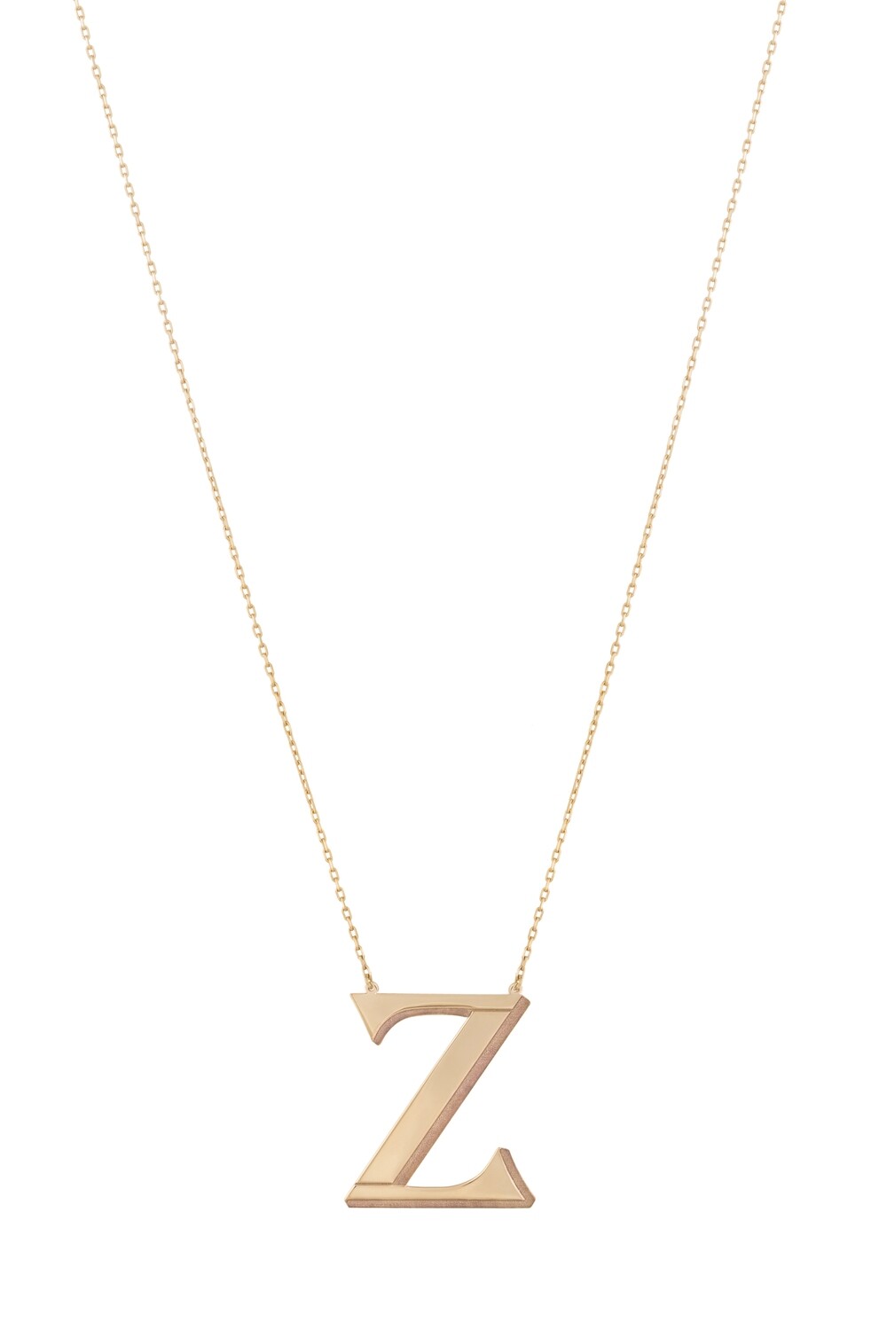 Initials Gold Necklace Letter Z